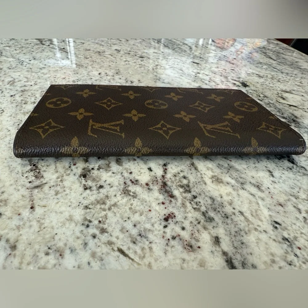 Louis Vuitton LV Monogram Long Wallet Checkbook Vintage Authentic Designer Lux